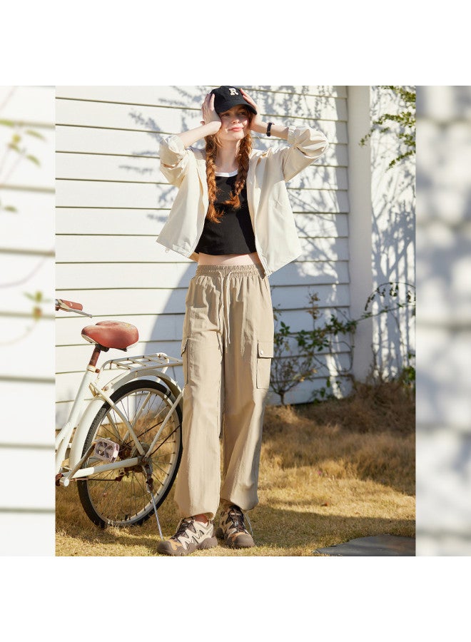 Hooded Drawstring Lock Design Casual Wear】spring 2025 Fashion Outdoor Long Sleeve Non-stretch Women's Jacket - Image 5