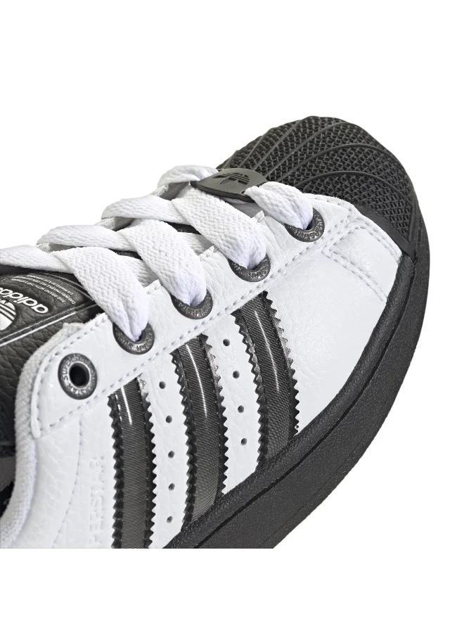 adidas سنيكرز سوبرستار II J أبيض للأولاد والبنات مقاس 6.5