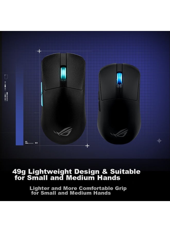 ROG Rog Dragon Scale Ace Mini Wireless Tri-mode Gaming Mouse With Aimpointpro Optical Sensor, Professional E-sports Hand-shaped Design, Supports Wireless 8k, Lightweight 49g, Midnight Black  - Image 4