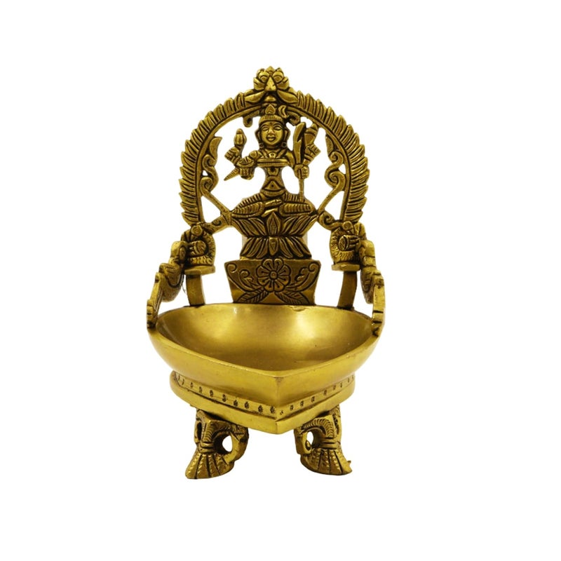 Spillbox Spillbox Brass Diya for PujaPooja AartiArti Deepak Deepam Oil Lamp for Home Temple Decor Gifts Kamatchi Deepam Samai Oil Lamp Kamatchi Devi Maa Diya ReligiousW138kg Antique Karumbu Kamatcshi 