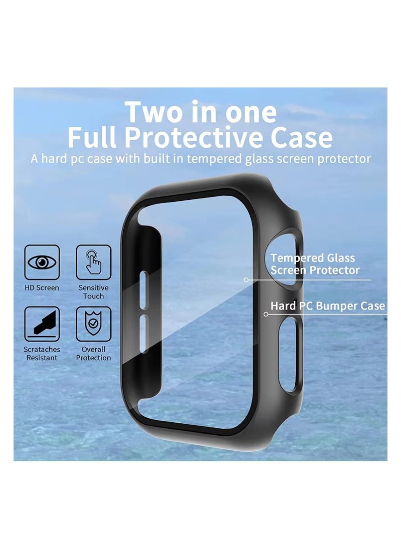 TWEGGON Apple Watch Case Series 10 42MM, Protection Case with Builtin Tempered Glass Case for Apple Watch Series 10 42mm Black  - Image 2