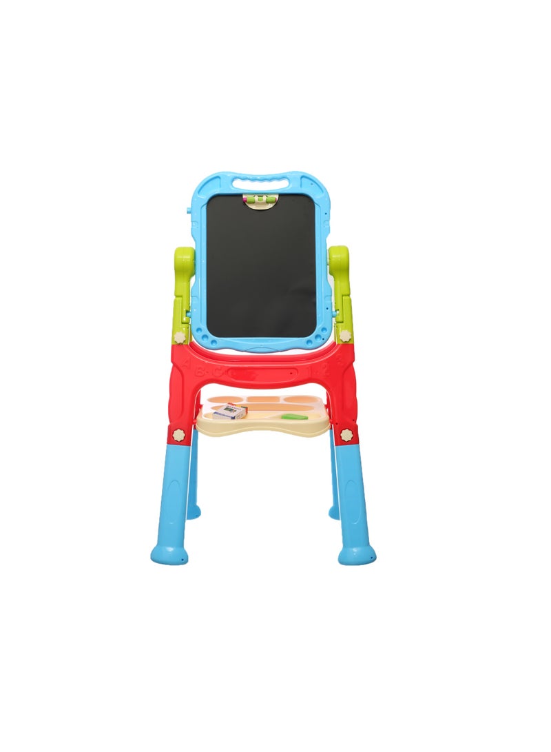 Plastic Large Magnetic 360 Rotation Drawing And Writing Board Equipped With Many Painting Accessories And Two Storage Cups Aiming To Develop Kids Creativity Skills  - Multi Color - Image 2