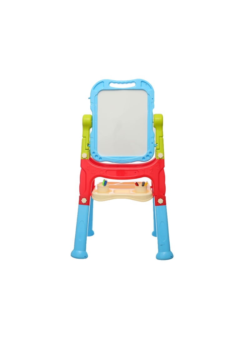 Plastic Large Magnetic 360 Rotation Drawing And Writing Board Equipped With Many Painting Accessories And Two Storage Cups Aiming To Develop Kids Creativity Skills  - Multi Color - Image 3
