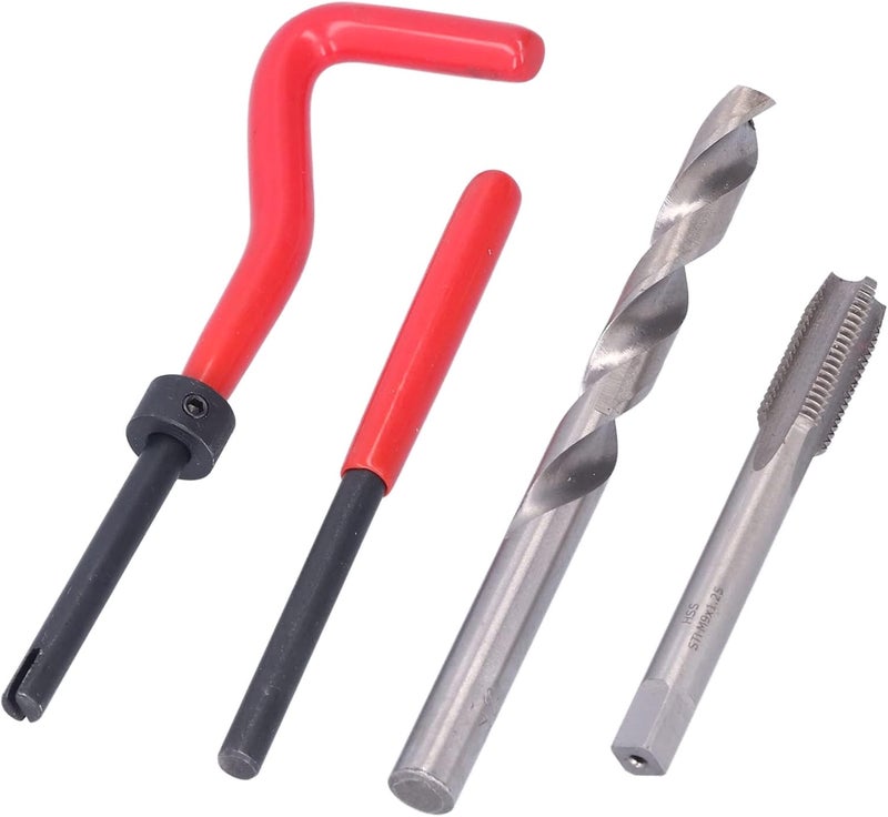 M9x1.25mm Thread Repair Inserts Kit, Wire Thread Insert Set for Damaged Threads Restoring, Includes Tap Drill and Installation Tools for Auto and Machine Repair - Image 3
