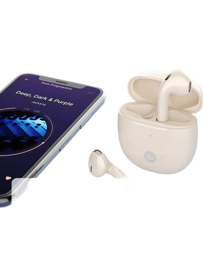 SOAIY [100,000 Positive Reviews] Sr10 True Wireless Bluetooth Earphones With Noise Cancellation, Call Function, Gaming, Sports, Long Battery Life, Compact Semi-In Design Compatible With Android And Apple Phones, Morning Mist White - Image 2