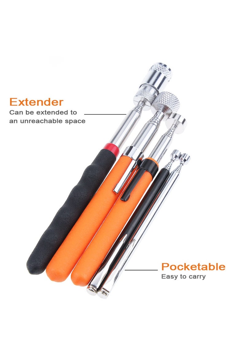 AROAQ Telescoping Magnetic Pickup Tools, Extendable Grabber Mechanic Tools, Mini Portable Telescopic Magnetic Magnet Pen For Picking Up Nut Bolt Extendable Pickup Rod Stick, ( Black )  - Image 4