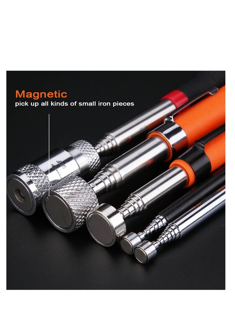 AROAQ Telescoping Magnetic Pickup Tools, Extendable Grabber Mechanic Tools, Mini Portable Telescopic Magnetic Magnet Pen For Picking Up Nut Bolt Extendable Pickup Rod Stick, ( Black )  - Image 3