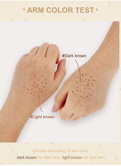 SYOSI Fake Freckle Pen, Faux Temporary Tattoo Phreckles Marker Pencil Makeup, Black Dark Brown and Light Neutral Pen Makeup Set Long Lasting Waterproof 2Pcs  - Image 3