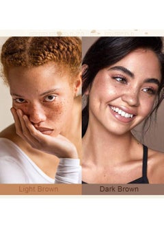 SYOSI Fake Freckle Pen, Faux Temporary Tattoo Phreckles Marker Pencil Makeup, Black Dark Brown and Light Neutral Pen Makeup Set Long Lasting Waterproof 2Pcs  - Image 2