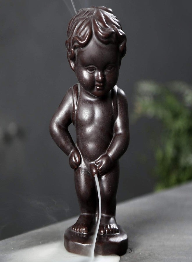 OWMMIZ Ceramic Handmade Creative Waterfall Backflow Incense Burner with 10 Cones, Novelty Home Garden Decor Statue - Image 2