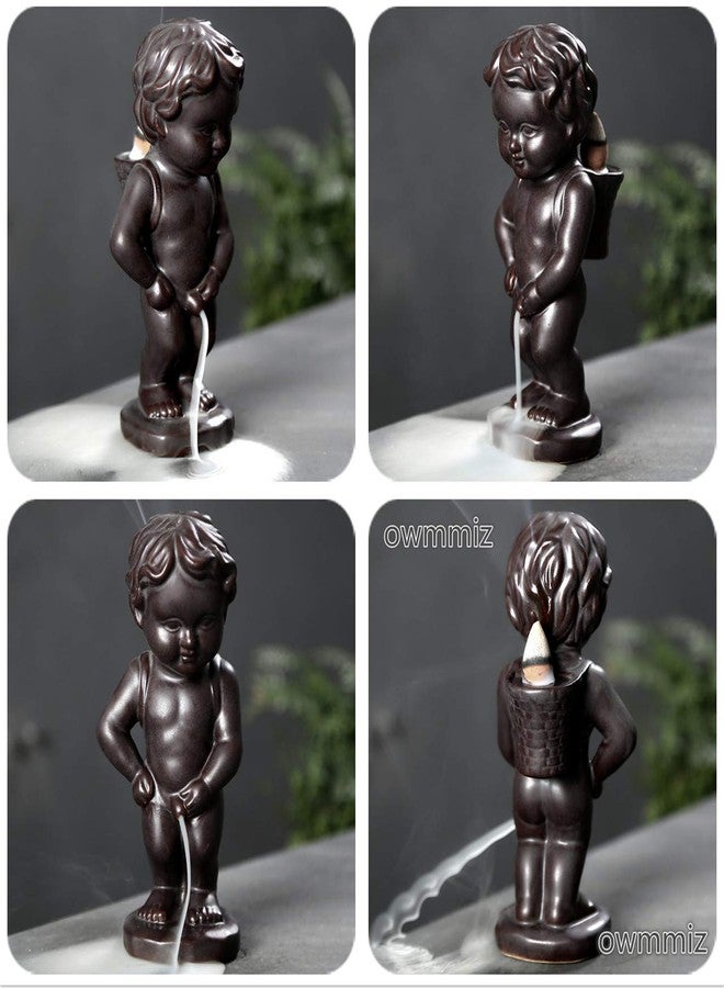 OWMMIZ Ceramic Handmade Creative Waterfall Backflow Incense Burner with 10 Cones, Novelty Home Garden Decor Statue - Image 5