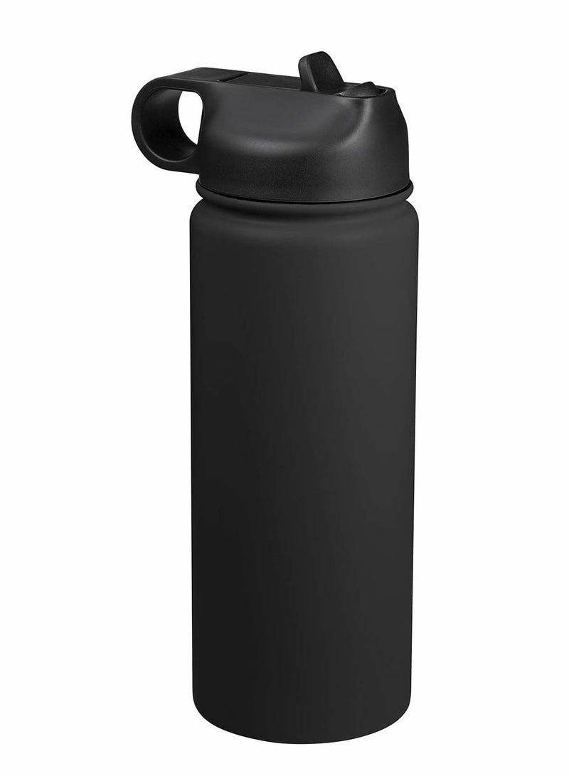 Lid Suitable For Hydro Flask,Straw Cap Wide-Mouth Water Bottle 18 32 40 Ounces (About 1.18 Liters) Wide Mouth, Straw Top Cap Replacement Cap (With 2 Straws And 1 Brush)