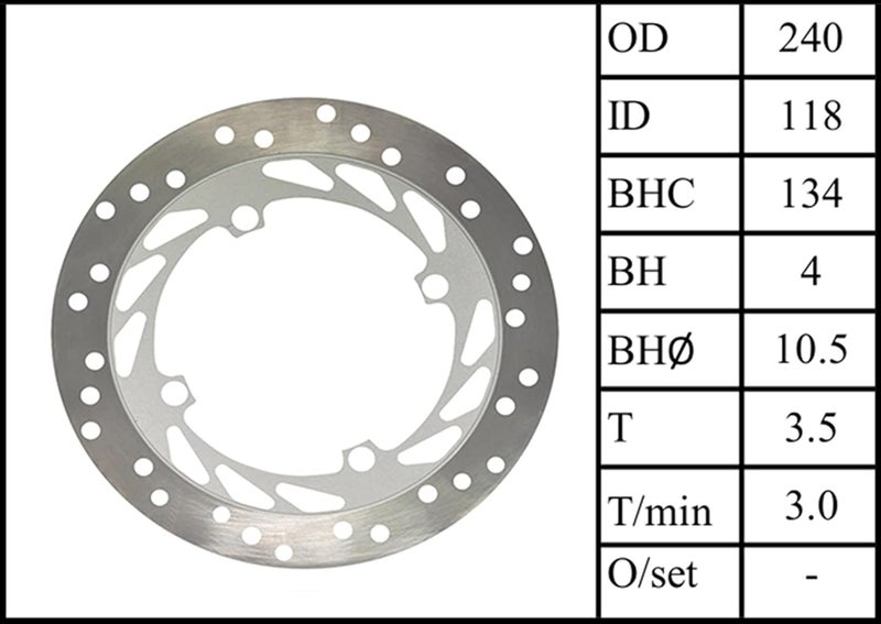 Wivplex Front Left Brake Disc Rotor for AX-1 NX250 - Image 4