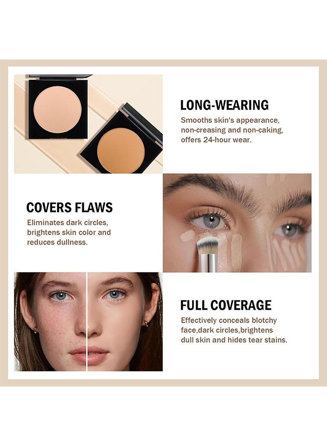 EELHOE Light Skin Beauty Foudation，Under Eye Brightener,Neutraln Under Eye Brightener,Eye Brightener,Under Eye Concealer, Color Corrector For Dark Circles, Waterproof Under Eye CC Concealer - # Ivory White - Image 5