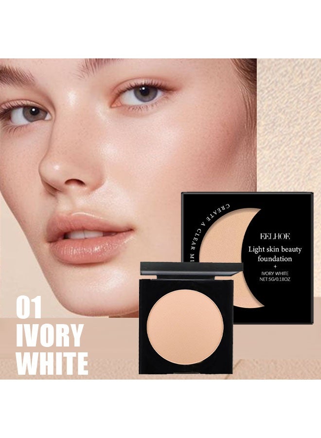 EELHOE Light Skin Beauty Foudation，Under Eye Brightener,Neutraln Under Eye Brightener,Eye Brightener,Under Eye Concealer, Color Corrector For Dark Circles, Waterproof Under Eye CC Concealer - # Ivory White - Image 2
