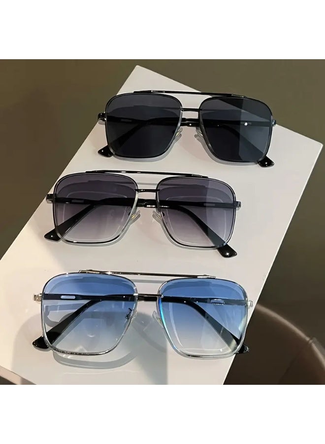 SCENT HOUSE Style Casual Business Fashion Glasses with High-Definition Blue Lenses, Metal Frame Party Fashion Eyewear, an Elegant Accessory. (Includes eyeglass case),sunglasses - Image 2