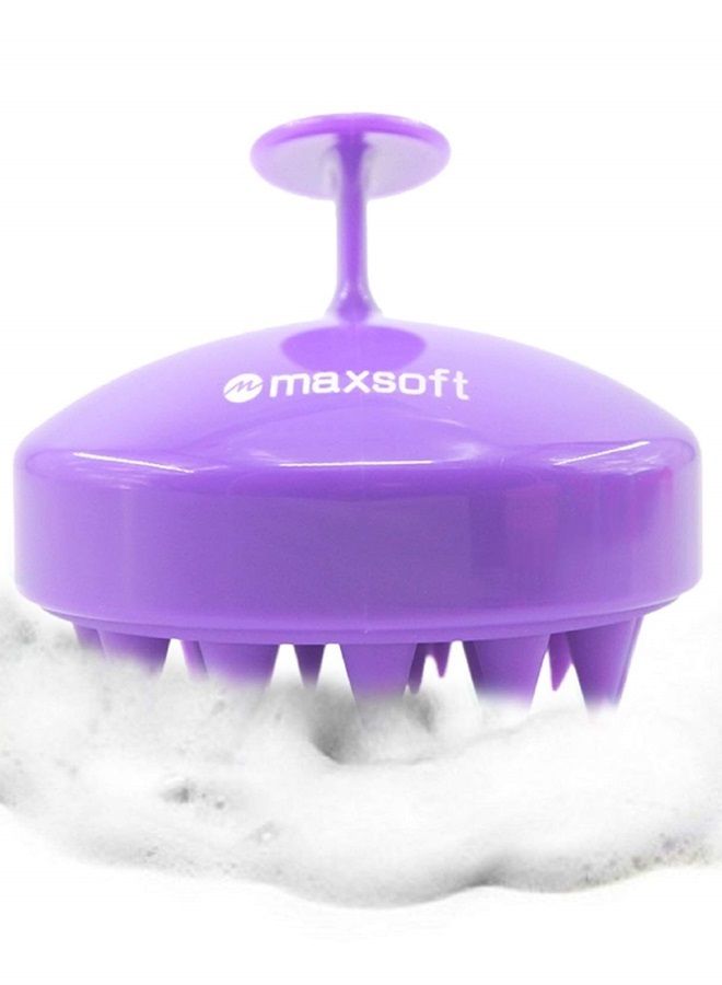 MAXSOFT Hair Scalp Massager Shampoo Brush, Scalp Care Brush (Purple) - Image 1