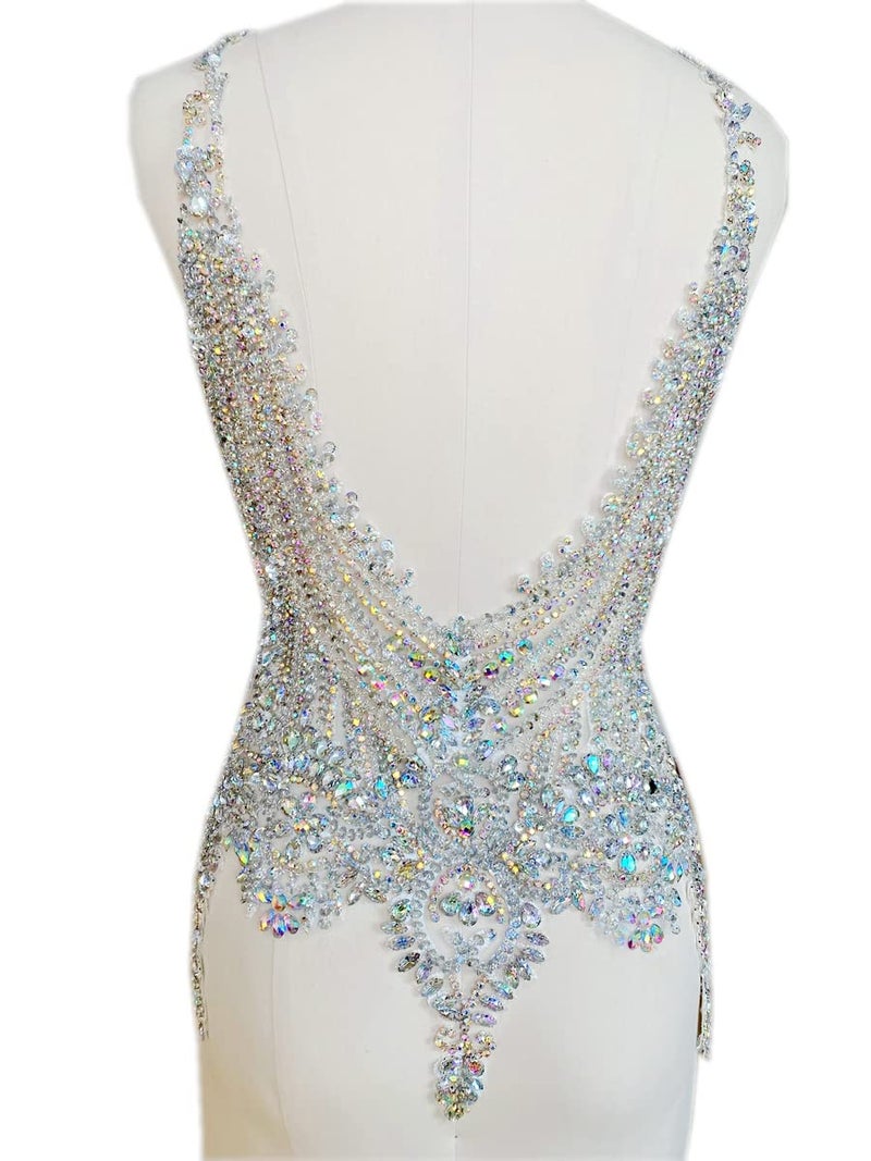 Zbroh تطريز دانتيل بأحجار الراين الملونة 16 يدوي