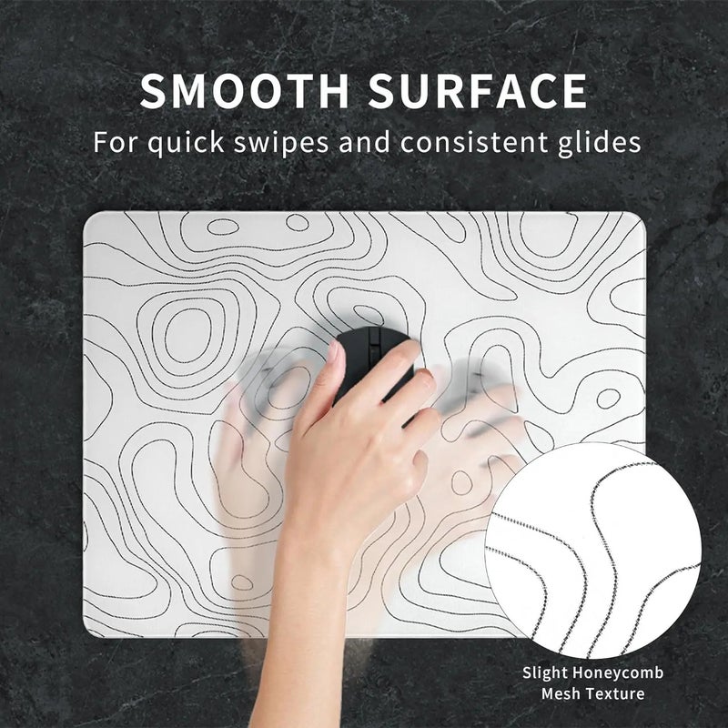 Bluejw Gaming Tempered Glass Mouse Pad - Hard Surface Speed & Precision - Desk Pad for Work, Office, Home - Desktop Decoration - Image 3