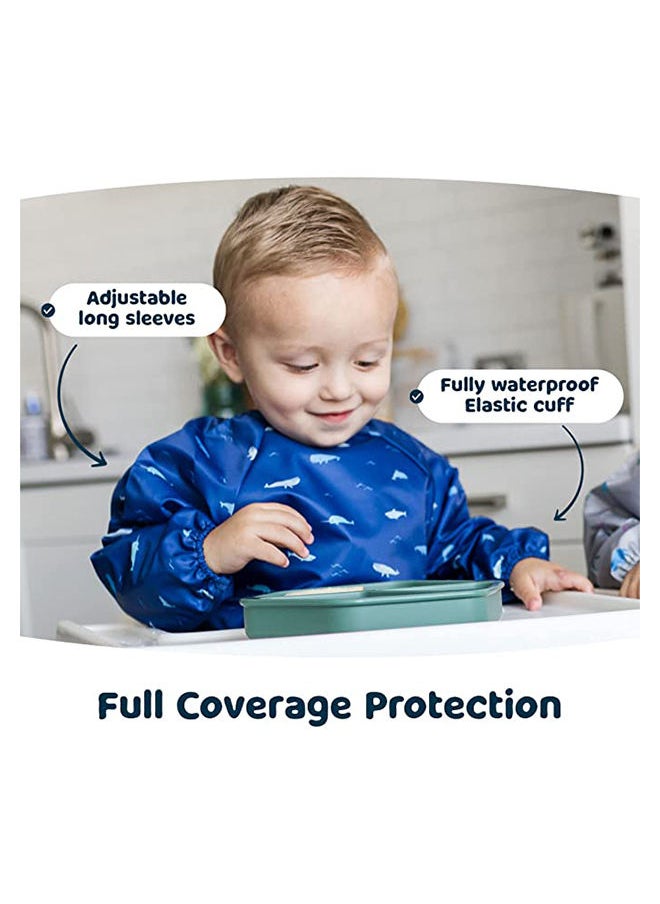 Tiny Twinkle Tiny Twinkle Full Sleeve Bib - Ocean Life, Small  - Image 5