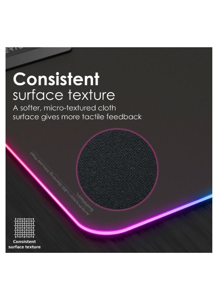 SwiftPad-L Game Immersion™ Smooth Scrolling RGB LED Gaming Mouse Pad - Image 3