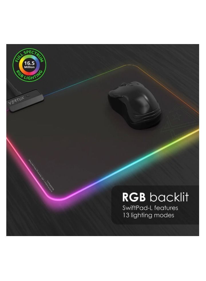 SwiftPad-L Game Immersion™ Smooth Scrolling RGB LED Gaming Mouse Pad - Image 5