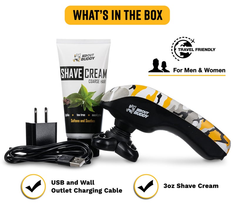 The Cut Buddy ماكينة حلاقة للرجل الأصلع، مقاومة للماء، رأس قابل للتبديل، قابلة لإعادة الشحن، كهربائية، بدون سلك، مريحة، بالدو بادي - Image 2