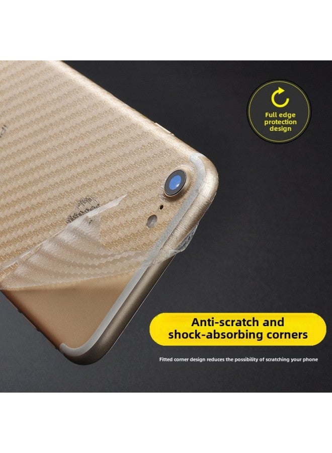 Suitable For Apple XSMax Mobile Phone Film Iphone678plus Rear Film Transparent Backpack Edge Full Covered Carbon Fiber Paper-Color:Apple 6/6s (bare)-Dimensions:Carbon Fiber Pattern-Back Sticker  - Image 2