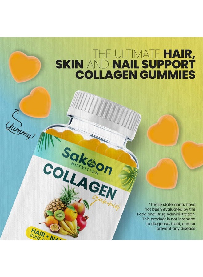Sakoon nutrition Halal Collagen Gummies for Women and Men - Anti Aging, Hair Growth, Skin Care & Strong Nails Protein Collagen Supplements - Non-GMO, Gluten Free - Made in USA - Image 3