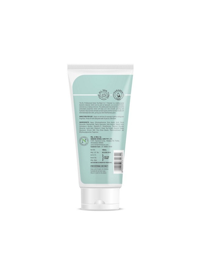 N Plus Professional Green Tea Beads 3 in 1 Cleanser (Rinse Off, Exfoliate, Makeup Cleanser) - Image 3