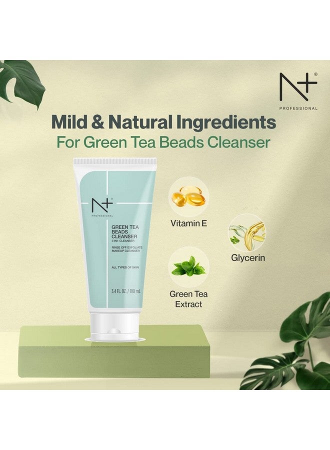 N Plus Professional Green Tea Beads 3 in 1 Cleanser (Rinse Off, Exfoliate, Makeup Cleanser) - Image 5