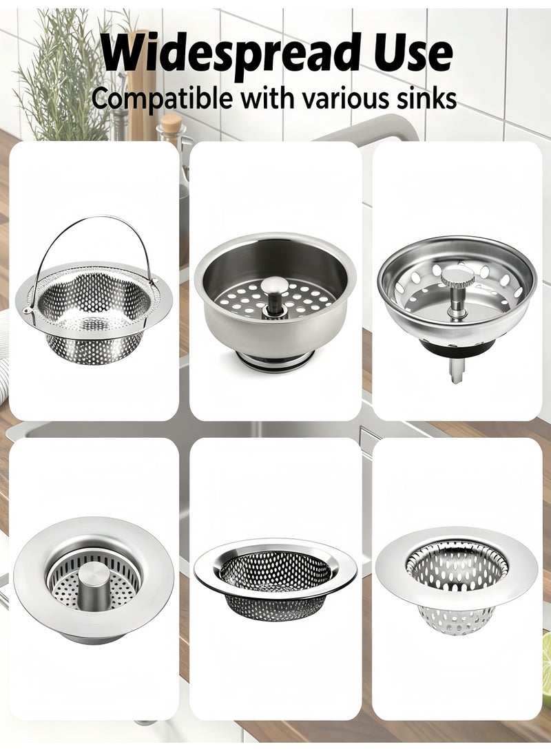 500 Pack Disposable Mesh Sink Strainer Bags Elastic Fine Drain Nets for Kitchen Sink Anti-Clogging Universal Fit Food Scraps Waste Hair Catcher - Image 5