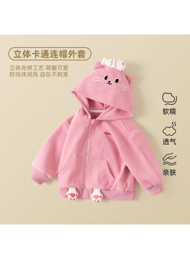 Doodle Home جاكيت أطفال عصري بغطاء رأس - معاطف خريفية للأولاد والبنات، ملابس خارجية للأطفال - Image 2