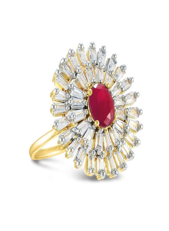 Bhumi Creation Gold Plated American Diamond Finger Ring for Women and girls