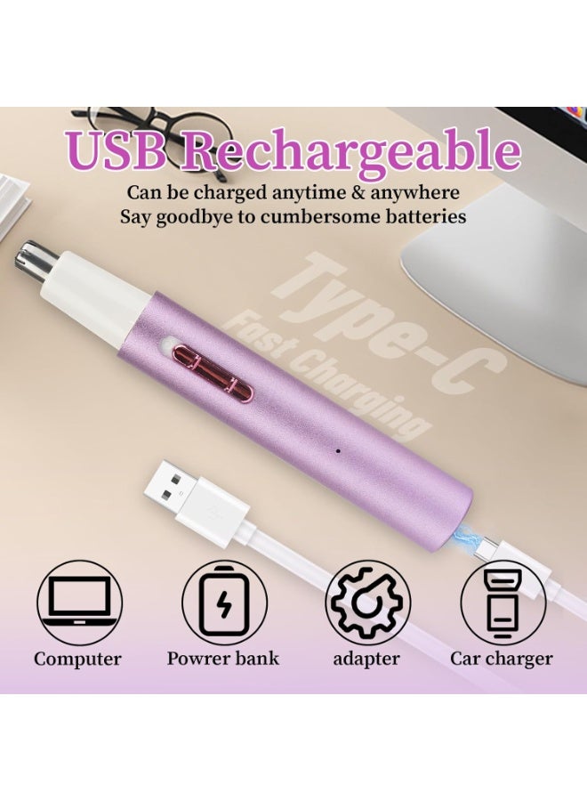 عام ماكينة تشذيب شعر الأنف والأذن القابلة لإعادة الشحن 2026، ماكينة قص كهربائية بشفرة مزدوجة الحافة للنساء والرجال، أداة إزالة شعر الوجه والحواجب، محرك قوي، غير مؤلم، سهل التنظيف - Image 3