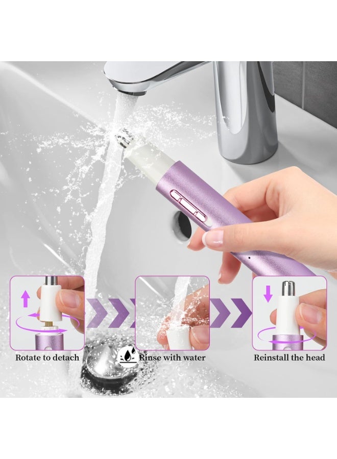 عام ماكينة تشذيب شعر الأنف والأذن القابلة لإعادة الشحن 2026، ماكينة قص كهربائية بشفرة مزدوجة الحافة للنساء والرجال، أداة إزالة شعر الوجه والحواجب، محرك قوي، غير مؤلم، سهل التنظيف - Image 5