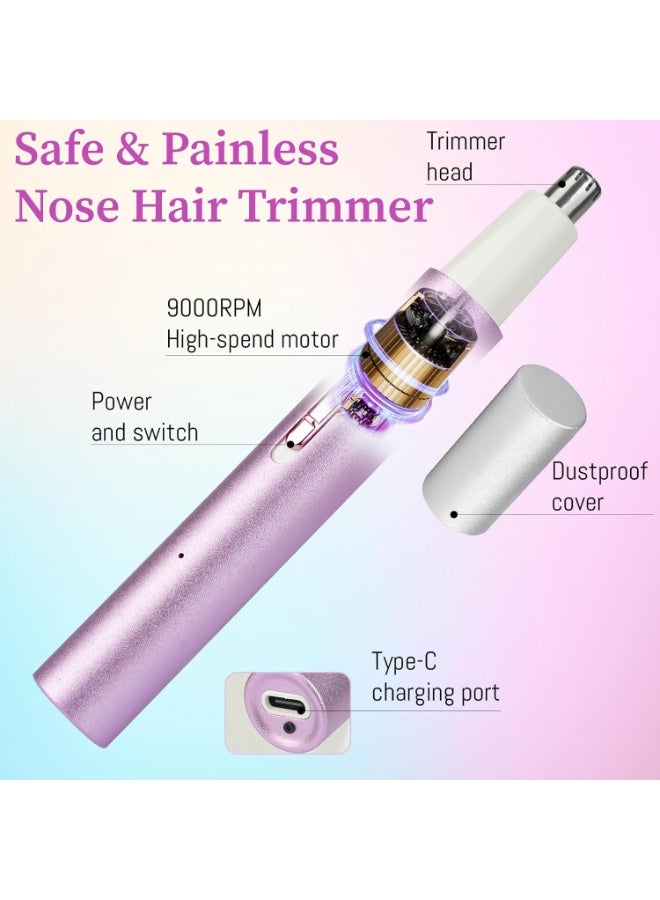 عام ماكينة تشذيب شعر الأنف والأذن القابلة لإعادة الشحن 2026، ماكينة قص كهربائية بشفرة مزدوجة الحافة للنساء والرجال، أداة إزالة شعر الوجه والحواجب، محرك قوي، غير مؤلم، سهل التنظيف - Image 4