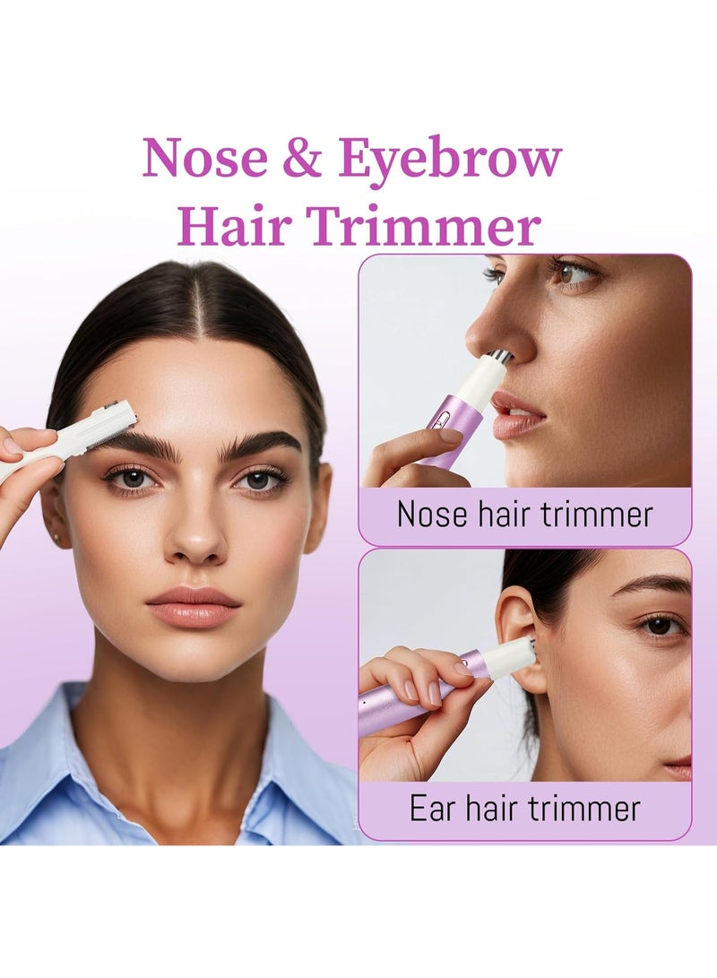 عام ماكينة تشذيب شعر الأنف والأذن القابلة لإعادة الشحن 2026، ماكينة قص كهربائية بشفرة مزدوجة الحافة للنساء والرجال، أداة إزالة شعر الوجه والحواجب، محرك قوي، غير مؤلم، سهل التنظيف - Image 2