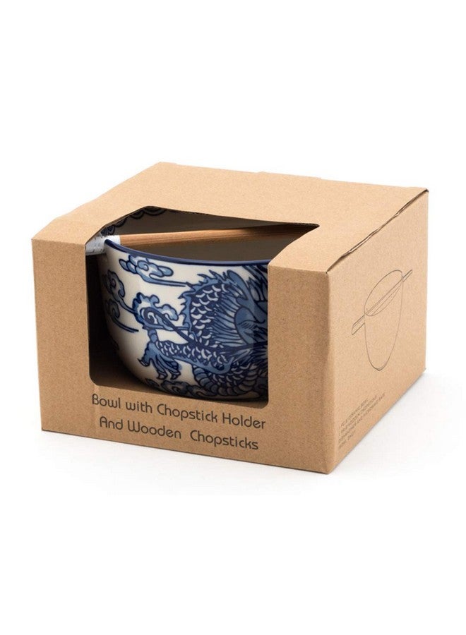 هابي سايلز عروض سعيدة HSRB-LGDRGB، وعاء كبير متعدد الأغراض، 6.25 بوصة، رامين أودون، سوبا فو، نودلز دونبوري، أرز تايو، مع عيدان تناول الطعام، رويال دراجون - Image 4