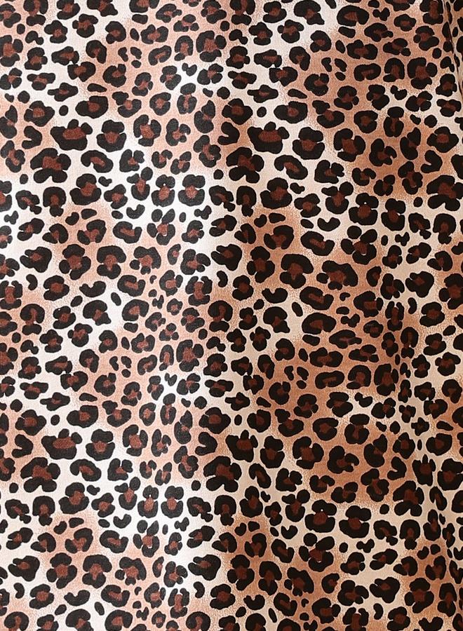 Anthrilo Girls Leopard Print Cotton T-Shirt and Shorts Set - Image 4