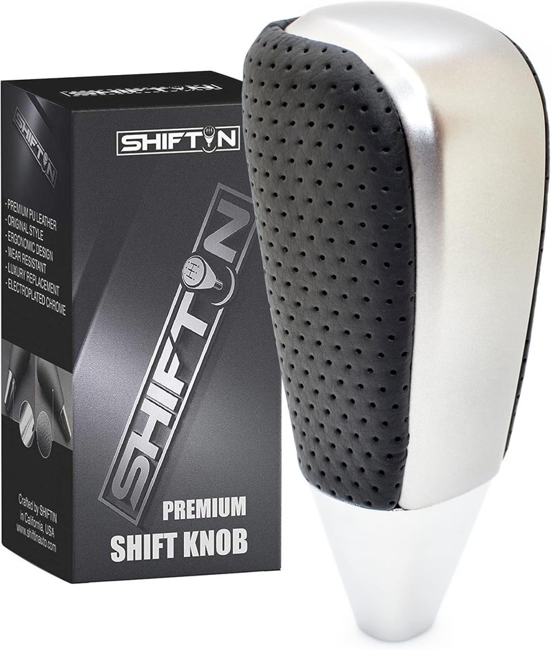 SHIFTIN Leather and Wood Gear Shift Knob - Image 1