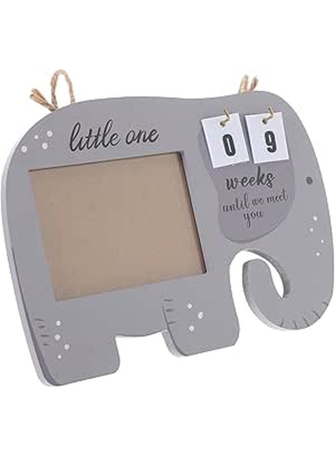 Sonogram Photo Frame Countdown Keepsake For Expecting Parents Wooden Decor - Image 1