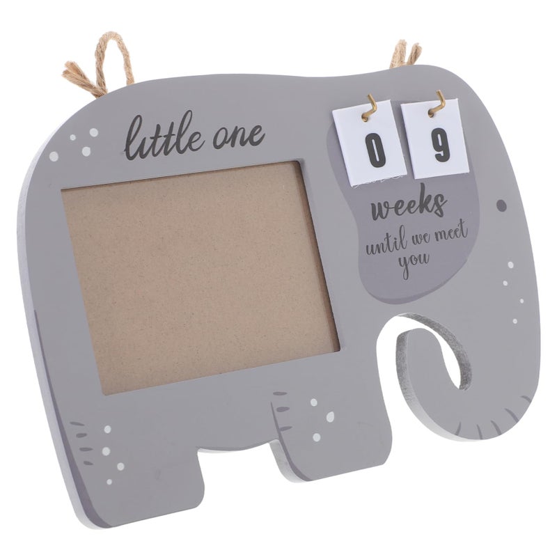 Sonogram Photo Frame Countdown Keepsake For Expecting Parents Wooden Decor - Image 2