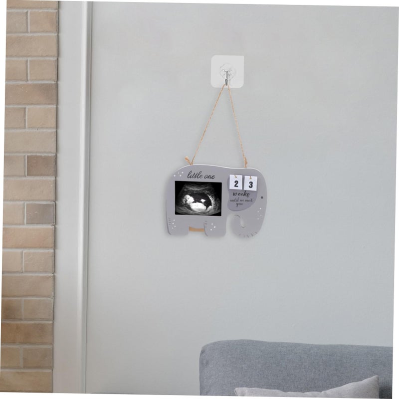 Sonogram Photo Frame Countdown Keepsake For Expecting Parents Wooden Decor - Image 4