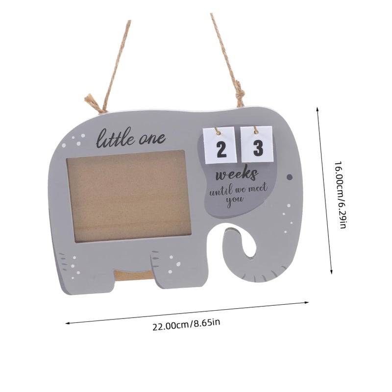 Sonogram Photo Frame Countdown Keepsake For Expecting Parents Wooden Decor - Image 3