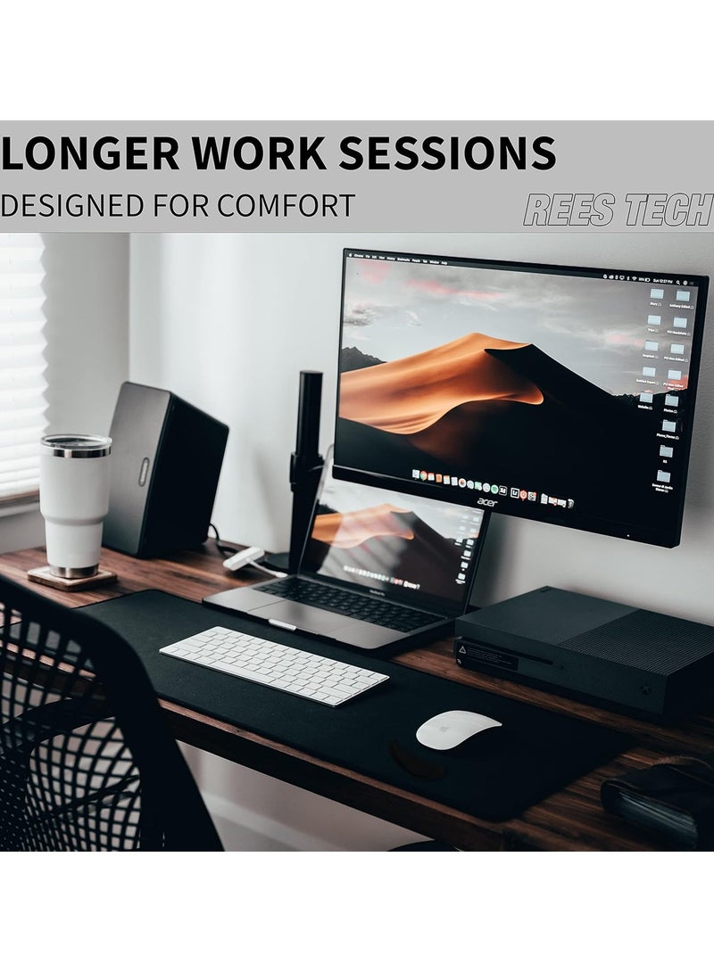 Loquat Ergonomic Mouse Wrist Pad，Palm Rest Pad Gliding Wrist Pad That Moves with Mouse，Portable and Portable Silicone Soft Mouse Wrist Rest Pad，Wrist Pain Relief  Release Pressure on Hands for Office and Home Use，Black - Image 5