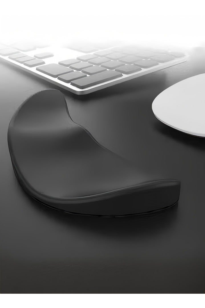 Loquat Ergonomic Mouse Wrist Pad，Palm Rest Pad Gliding Wrist Pad That Moves with Mouse，Portable and Portable Silicone Soft Mouse Wrist Rest Pad，Wrist Pain Relief  Release Pressure on Hands for Office and Home Use，Black - Image 1