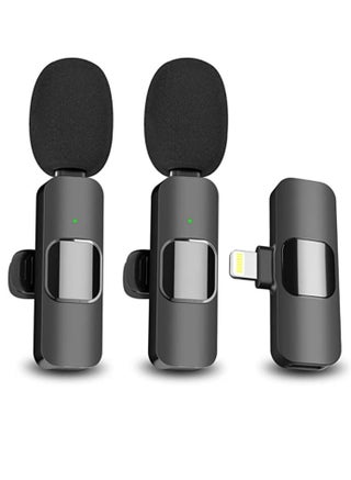 2 Pack Wireless Microphone for iPhone iPad Mini iPhone Video Recording YouTube Interview TikTok Vlog - pzsku/ZDF406E51F969FF752BDAZ/45/_/1713622569/2ea462b8-7541-4229-8603-2f618116baa5