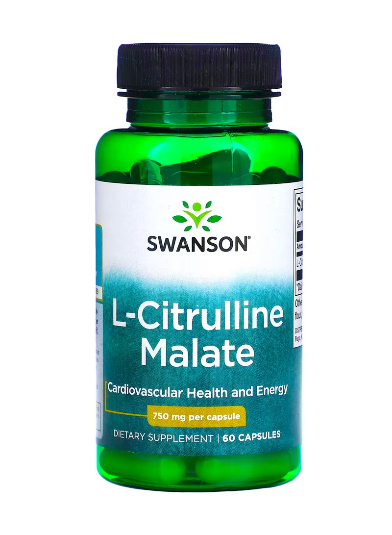 سوانسون ل-سيترولين مالات ، 750 ملجم ، 60 كبسولة