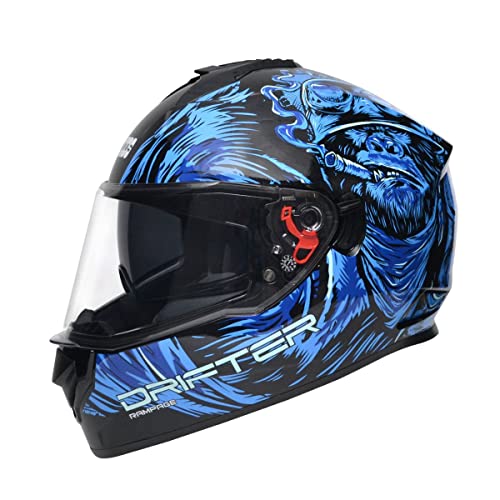 Studds Drifter D3 Rampage ISI and DOT Certified Full Face Helmet for Men and Women with Inner Sun Visor and Spoiler - Image 1